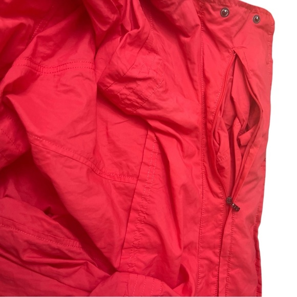 COLE HAAN W's Crinkled cotton/nylon rain coat /Size: M Red - Picture 3 of 9